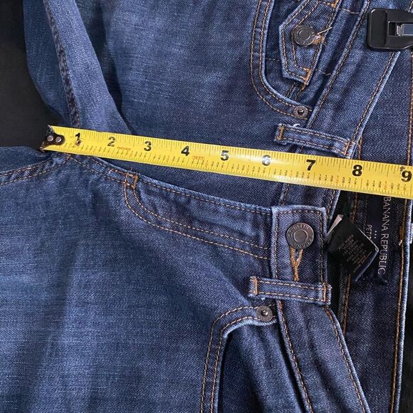 Banana Republic 2P Stretch Denim Jeans Cotton Straight Leg Preppy Minimal UB1-20 - Picture 9 of 10
